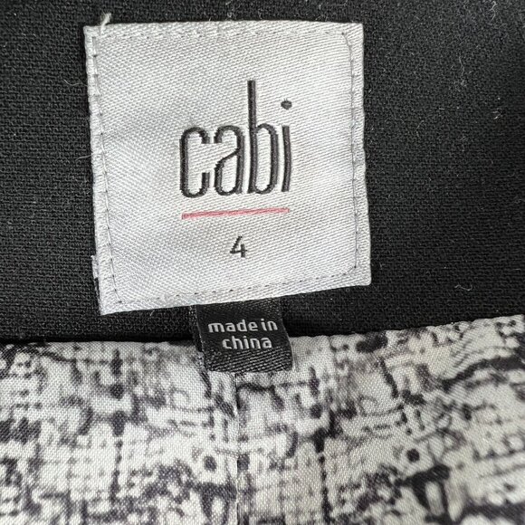 CAbi  Women's Abbott Puff Sleeve Brass Tone Buttons Blazer Jacket Black Size 4 - Picture 3 of 6